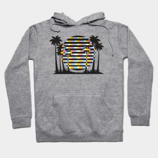 Tropical Sunset Geometric Pattern Hoodie